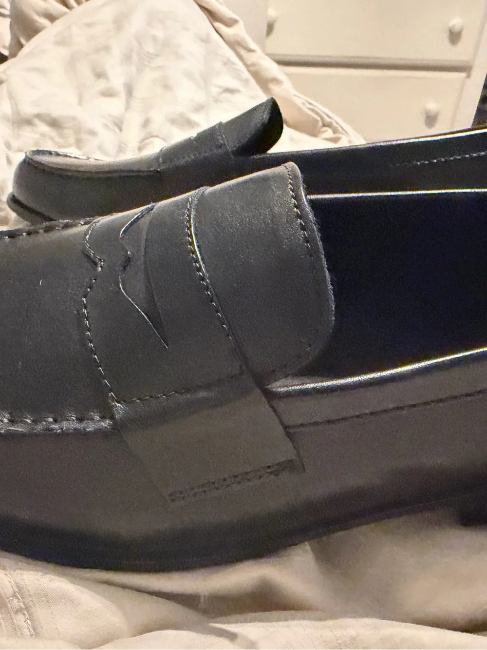Rockport Men’s Black Leather Penny Loafers new size 14